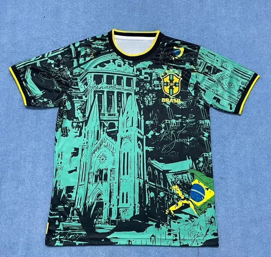 Brasilianisches Fußballtrikot für Herren, Sonderedition, Jesus-Edition. 
